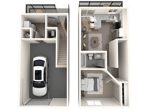 Floor plan for 1 bed, 1 bath, 645 sqft